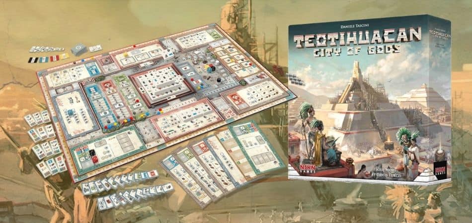 Коробка и доска для настольной игры Teotihuacan: City of Gods