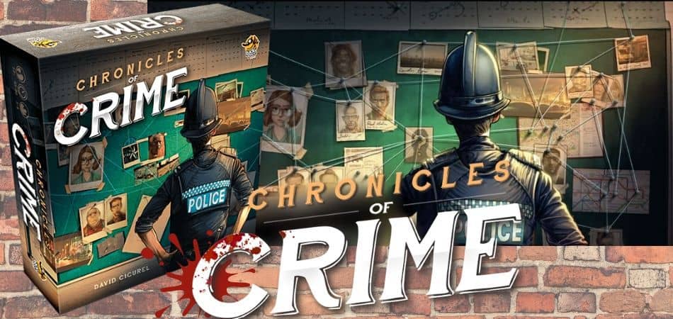 Коробка с настольной игрой Chronicles of Crime и арт