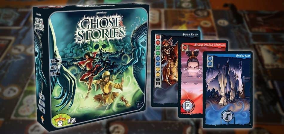 Коробка и карточки с настольной игрой Ghost Stories