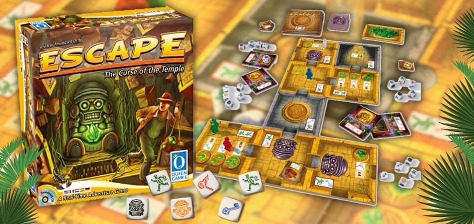 Escape: The Curse of the Temple Коробка с настольной игрой и комплектация доски