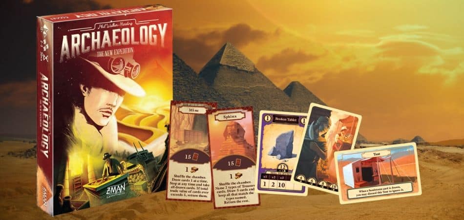 Археология: коробка и карты с настольной игрой «Новая экспедиция»